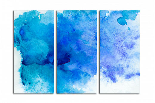 Модульная картина Синяя акварель